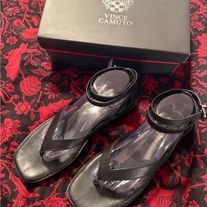 Vince Camuto Black Sandals Elegant Design